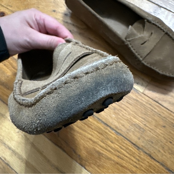 TOD’S Brown Suede Leather Loafers Driving Moccasin Size 39.5 - Picture 2 of 10